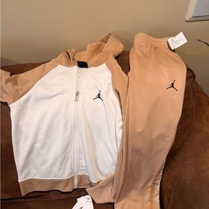 Jordan Kids Tan and White Joggers
